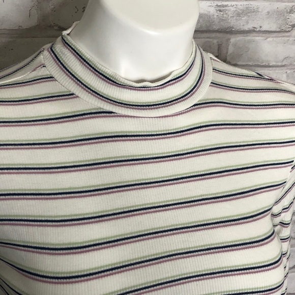 Hippie Rose striped mock neck tee, NWT, medium - Picture 5 of 8